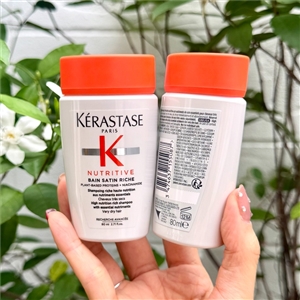ขวดขาวฝาส้ม Kerastase Nutritive Bain Satin Riche Shampoo 80ml.