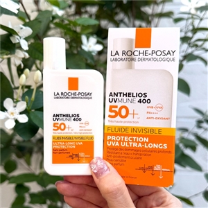 กล่องแบน/เหลือง La Roche-Posay Anthelios UVMune 400 Fluid Invisible  SPF50+ 50ml.