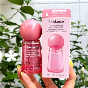 สเปรย์ ชมพู Biodance Collagen Peptide Jelly Serum Mist 50ml.