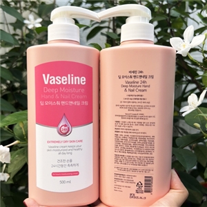 ขวดปั้ม Vaseline deep Moisture Hand&Nail Cream 500ml.
