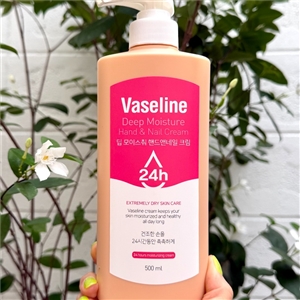 ขวดปั้ม Vaseline deep Moisture Hand&Nail Cream 500ml.