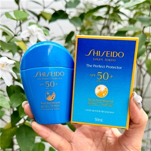 Shiseido Ginza Tokyo The Perfect Protector SPF50+ PA+++ Synchro Shield WetForce x HeatForce 50 ml. สูตรใหม่ (เคาเตอร์ 1,650฿)