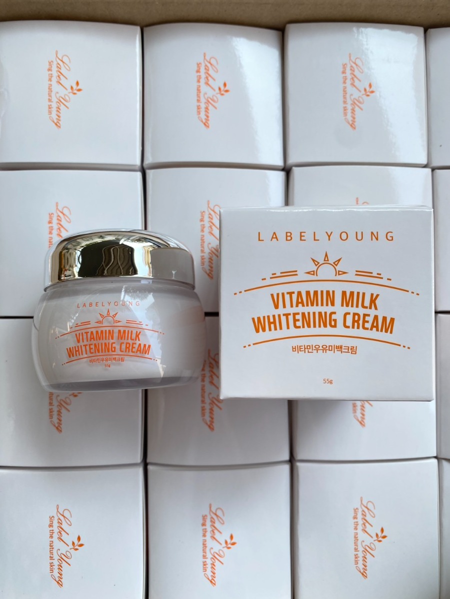 ขาว Labelyoung Vitamin Milk Whitening Cream 55g.