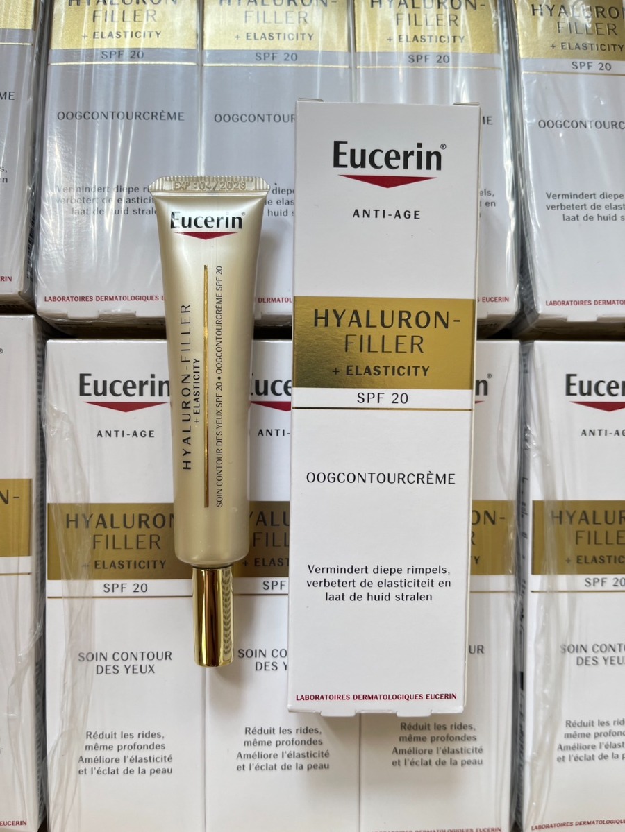 แพ็คเกจยุโรป - Eucerin Hyaluron-Filler + Elasticity Eye Cream SPF20 ขนาด 15ml.