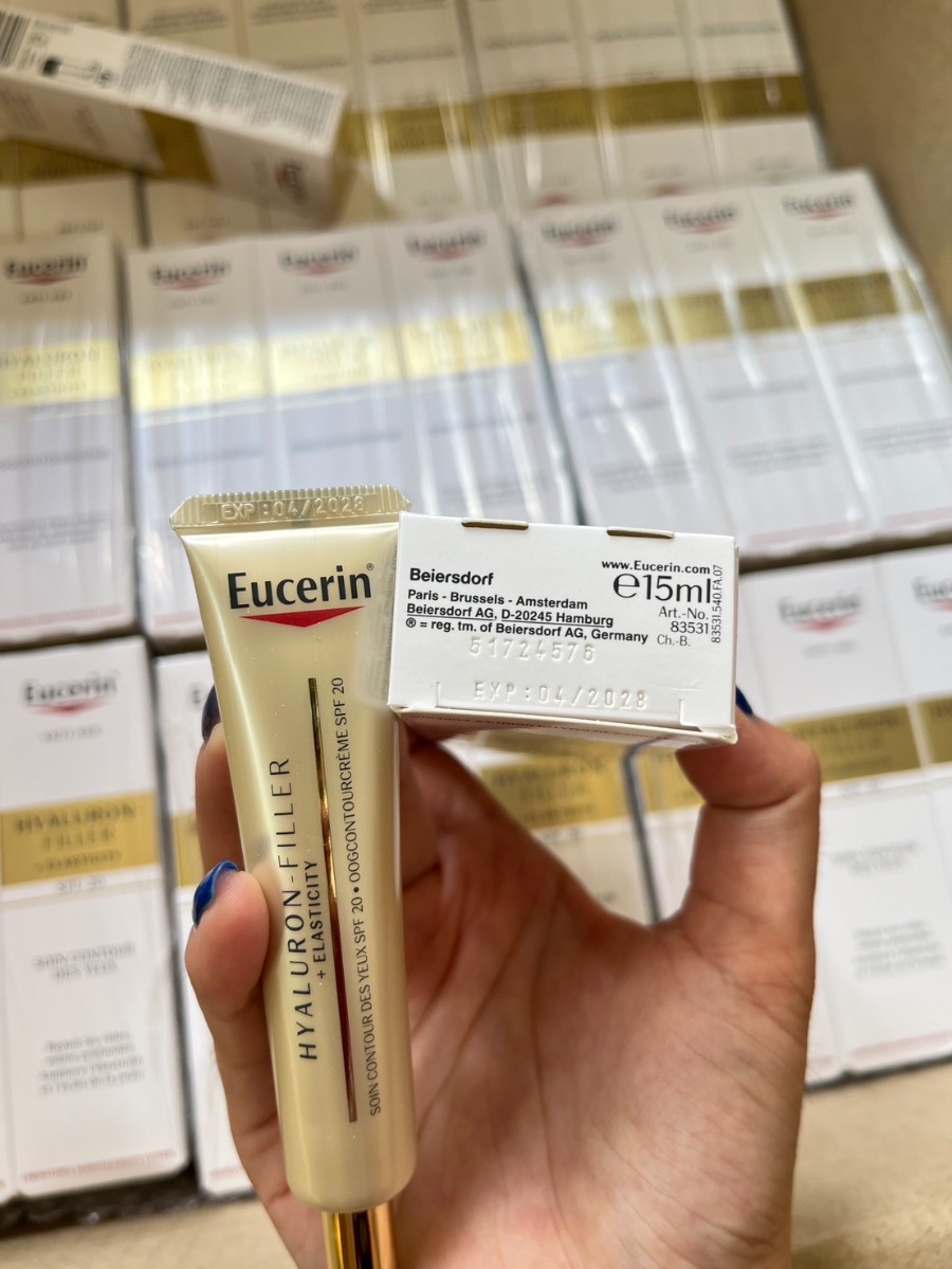 แพ็คเกจยุโรป - Eucerin Hyaluron-Filler + Elasticity Eye Cream SPF20 ขนาด 15ml.