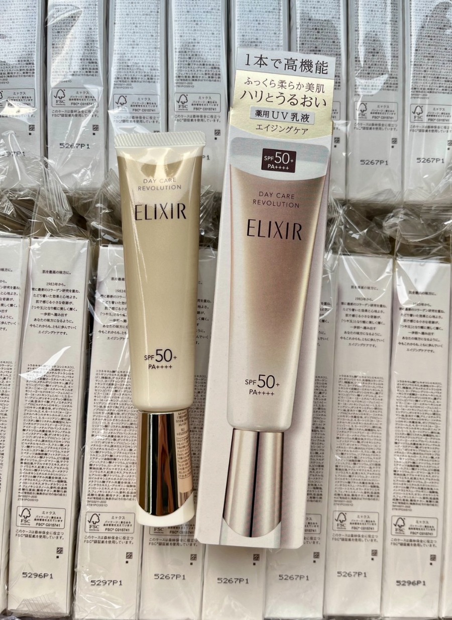 ทอง ELIXIR ครีมกันแดด Day Care Revolution SPF 50+ PA++++ 35ml.