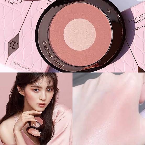 Charlotte Tilbury Cheek To Chic Swish & Glow Blusher 8g. #Pillow Talk (เคาเตอร์ 2,000฿)