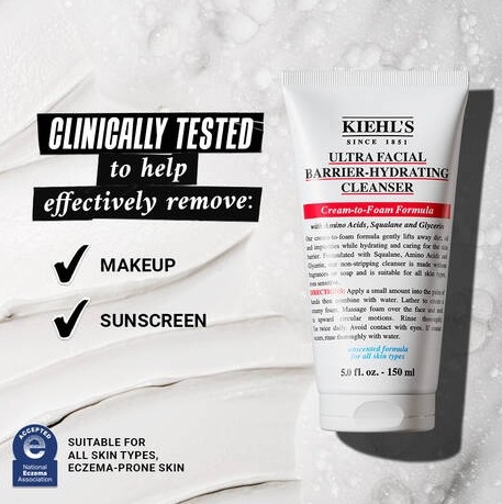 Kiehl's Ultra Facial Barrier-Hydrating Cleanser 150ml. (เคาเตอร์ 1,690฿)