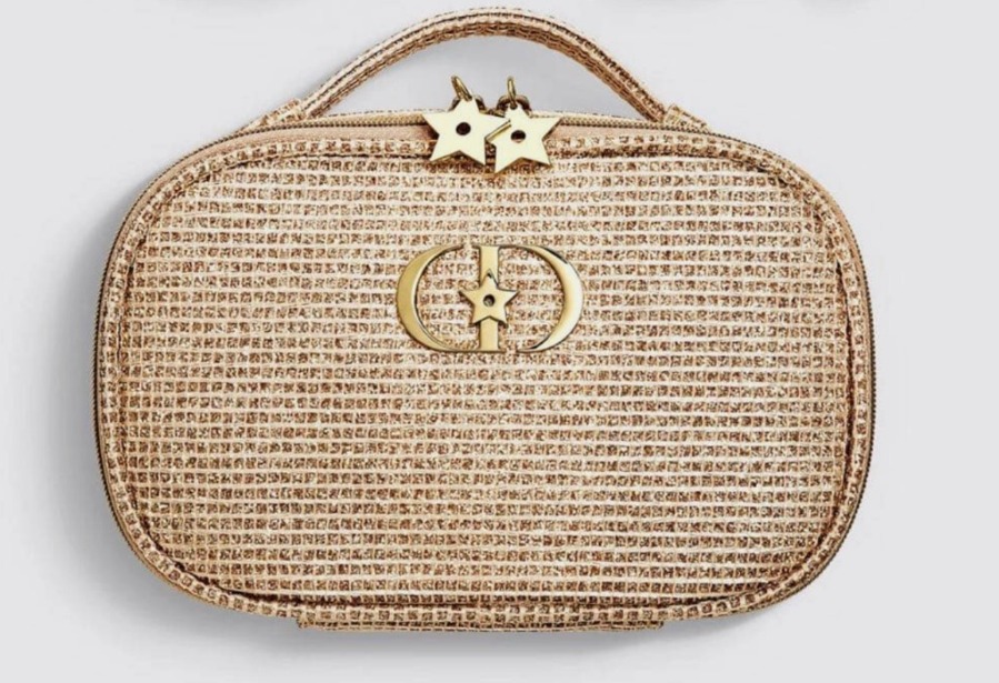(กล่อง+กระเป๋าสีทอง) Dior Vanity Case 2025