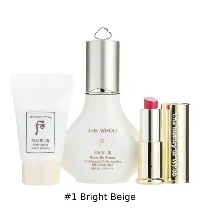 เซตขาว The Whoo GongjinHyang Brightening UV Protective BB Cream Set