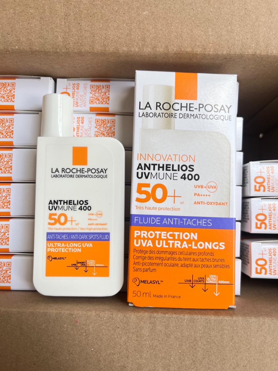 แถบม่วง - La Roche-Posay Anthelios Uvmune400 Anti-Dark Spots Fluid SPF50+ PA++++ 50ml.