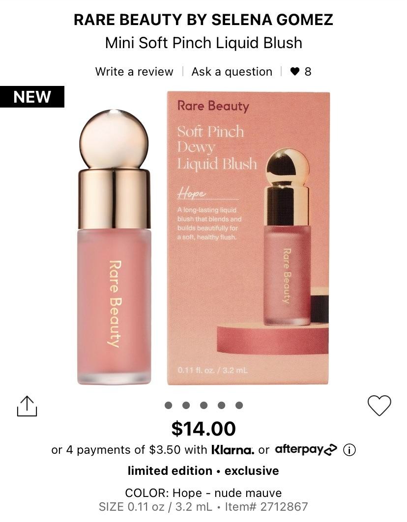 Rare Beauty Soft Pinch Liquid Blush 3.2ml. #Hope