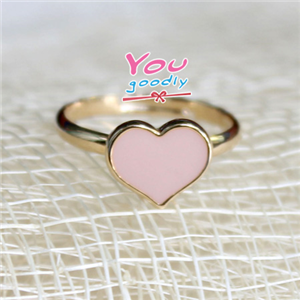 [YGL-0045] แหวนแฟชั่นเกาหลี หัวใจสีชมพู
