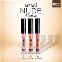 MERCI NUDE AHOLIC Matte Lip Color 1 Set - ลิปนู้ 1 เซท (3 ชิ้น)