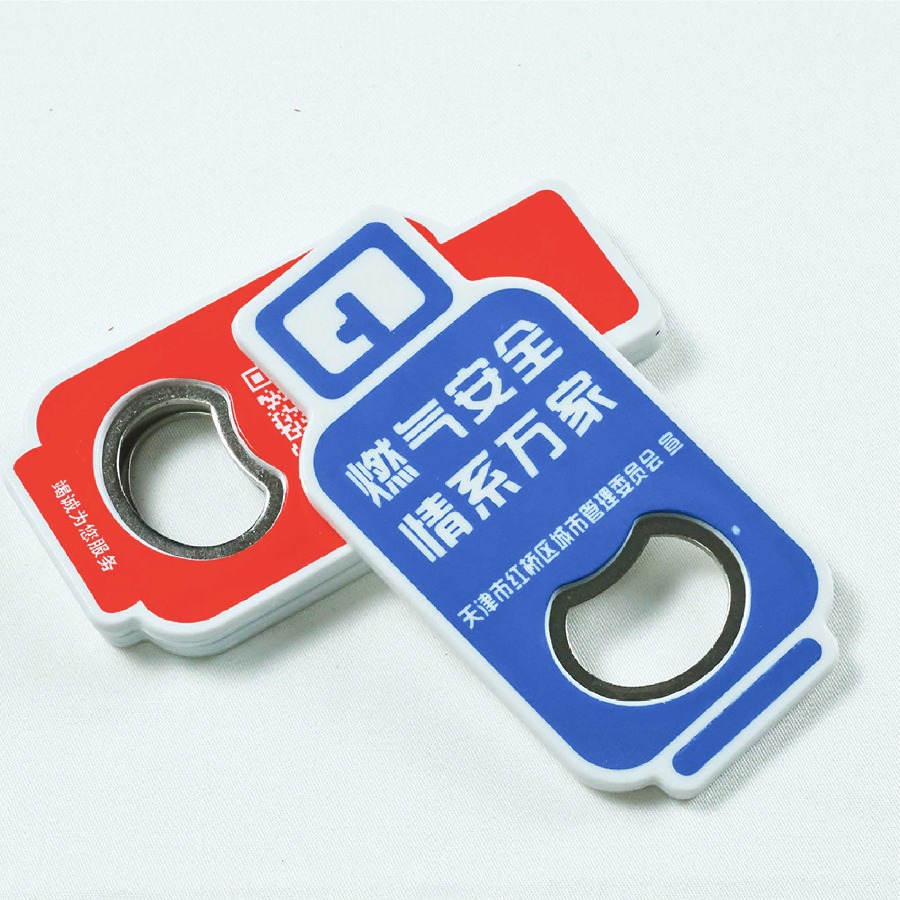 ที่เปิดขวดแม่เหล็กติดตู้เย็น ทรงถังแก๊ส สกรีนโลโก้ ทำเป็นของพรีเมี่ยมได้