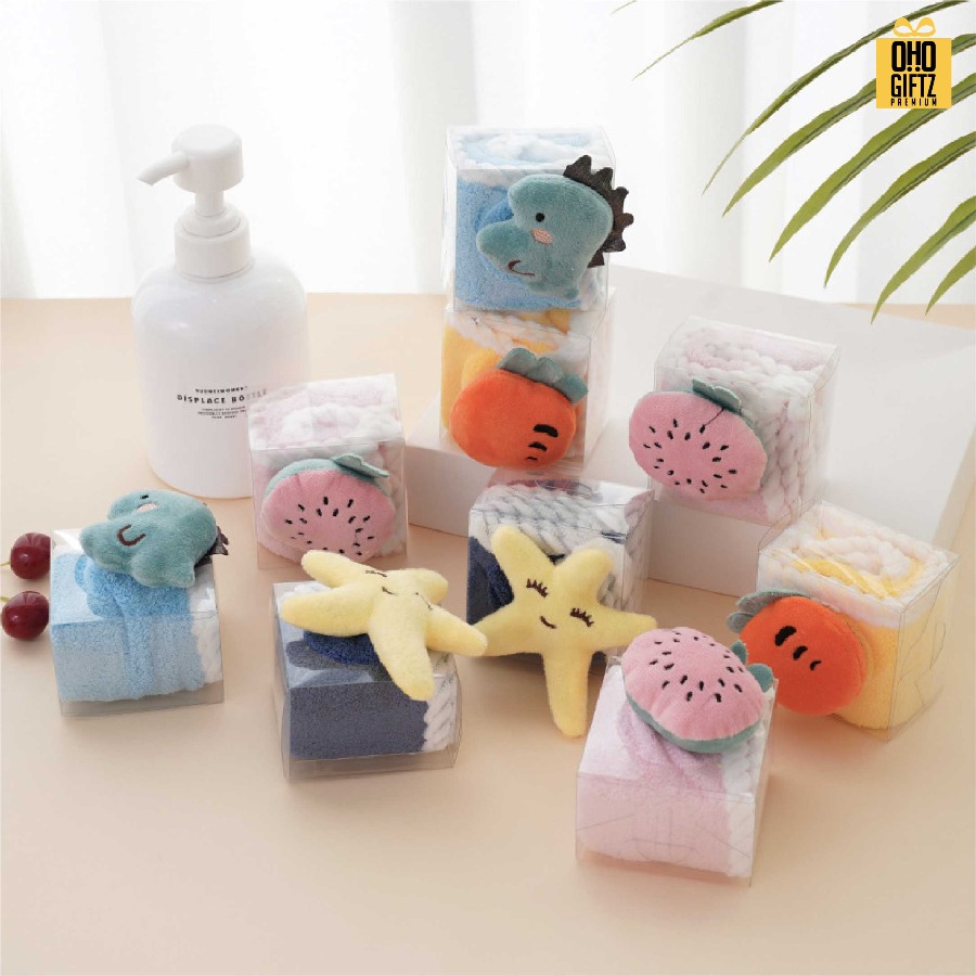 ผ้าเช็ดหน้า เช็ดมือ ขนนุ่ม สกรีนโลโก้ ติดลาเบล ทำเป็นของพรีเมี่ยมได้