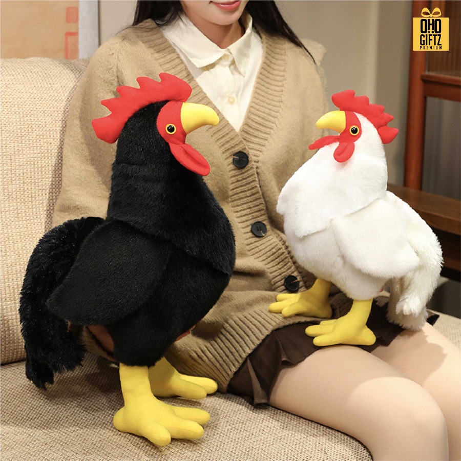 ตุ๊กตาไก่แจ้ สกรีนโลโก้ ทำเป็นของพรีเมี่ยมได้ 