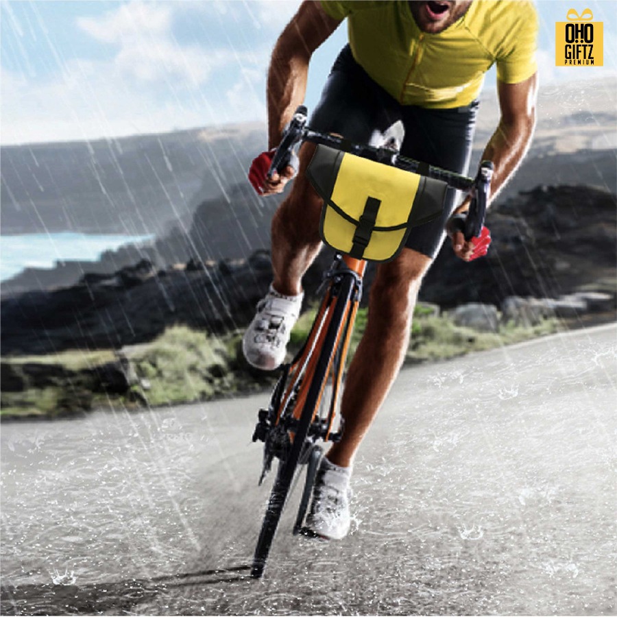 กระเป๋ากันน้ำติดหน้าจักรยาน สกรีนโลโก้ ทำเป็นของพรีเมี่ยมได้