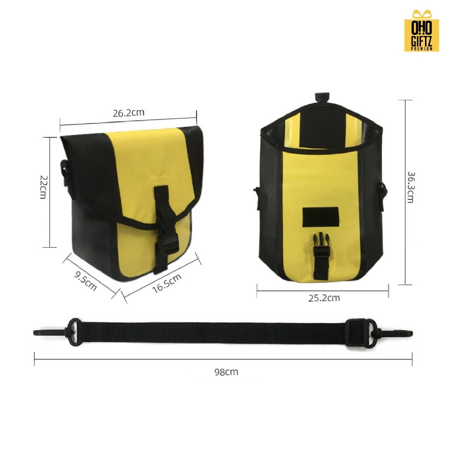 กระเป๋ากันน้ำติดหน้าจักรยาน สกรีนโลโก้ ทำเป็นของพรีเมี่ยมได้