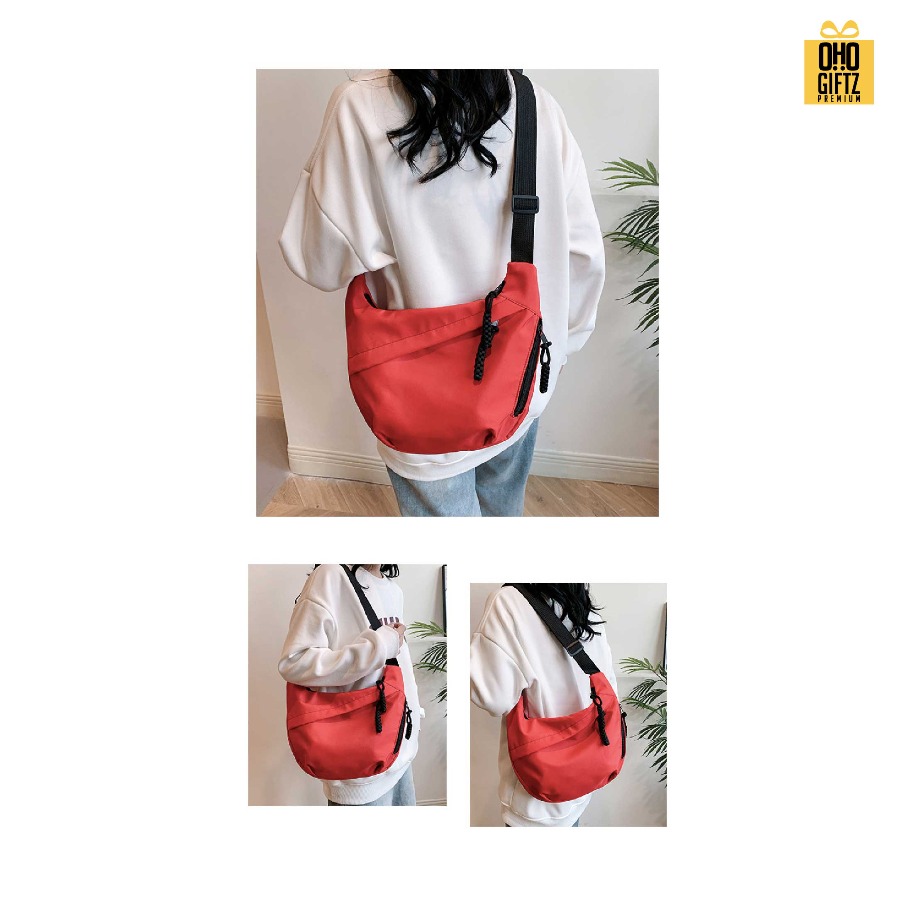 กระเป๋าสะพายแฟชั่นเกาหลี สกรีนโลโก้ ทำเป็นของพรีเมี่ยมได้