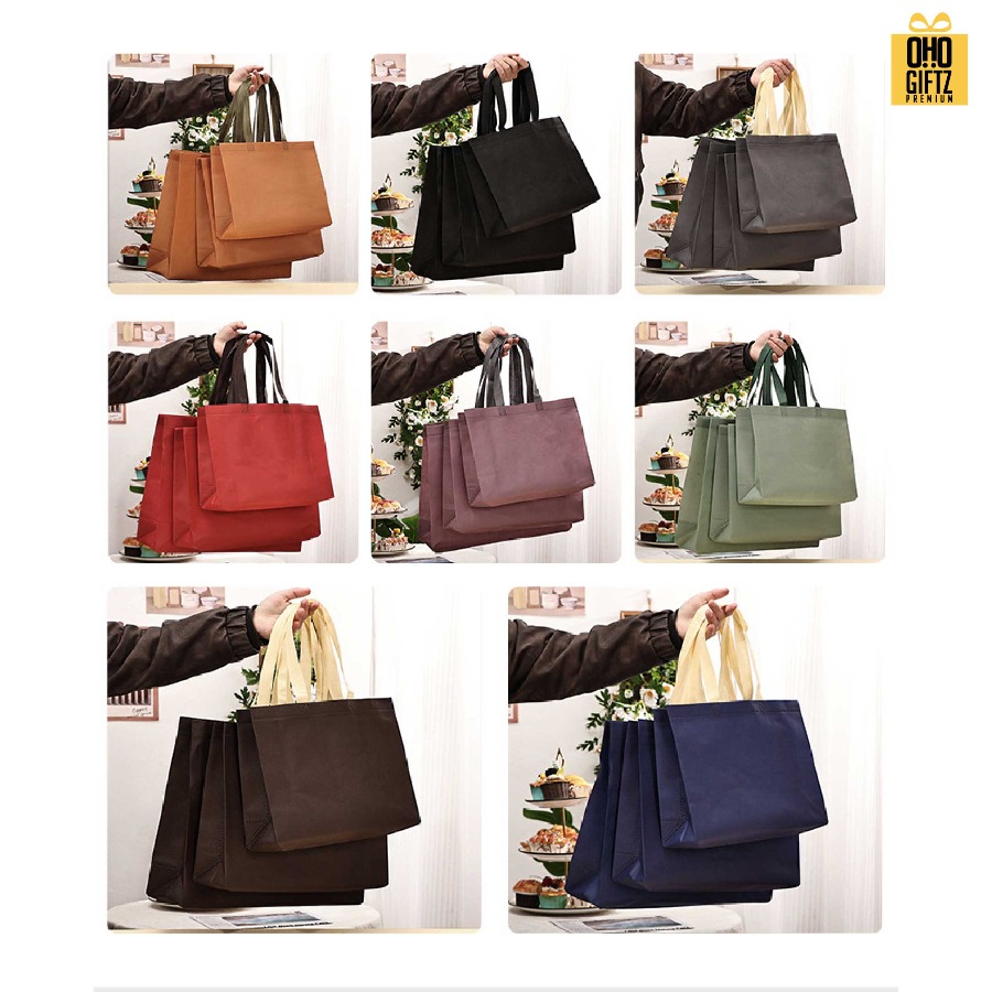 ถุงสปันบอนด์สีหูสี สกรีนโลโก้ ทำเป็นของพรีเมี่ยมได้