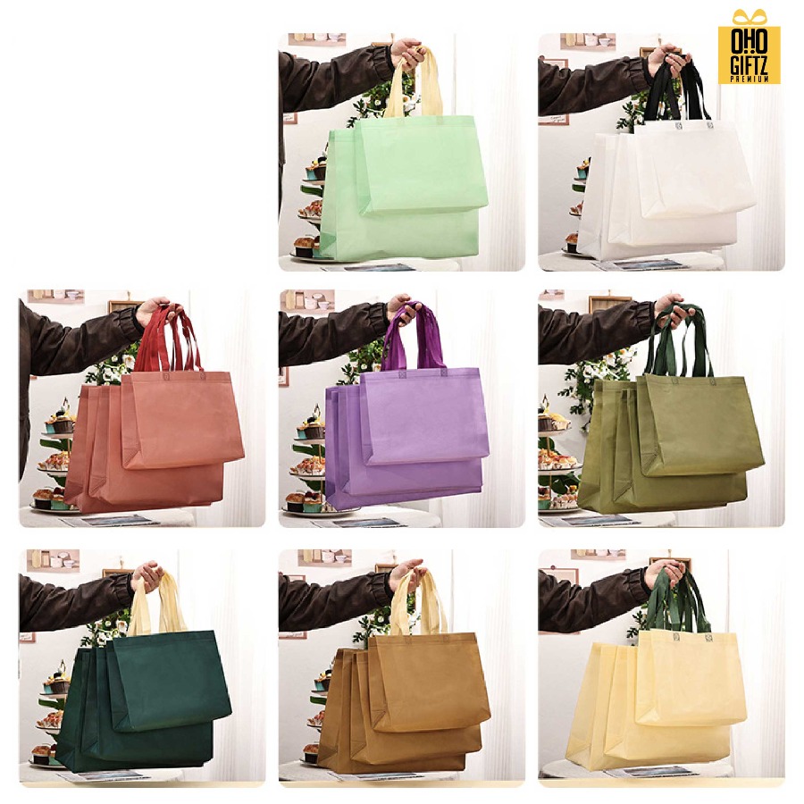 ถุงสปันบอนด์สีหูสี สกรีนโลโก้ ทำเป็นของพรีเมี่ยมได้