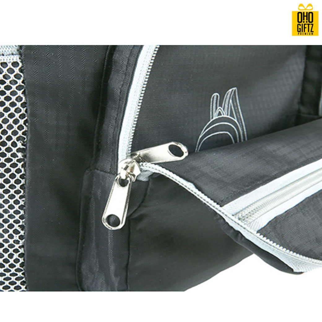 กระเป๋าสะพายหลังพับได้ สกรีนโลโก้ ทำเป็นของพรีเมี่ยม ของที่ระลึก