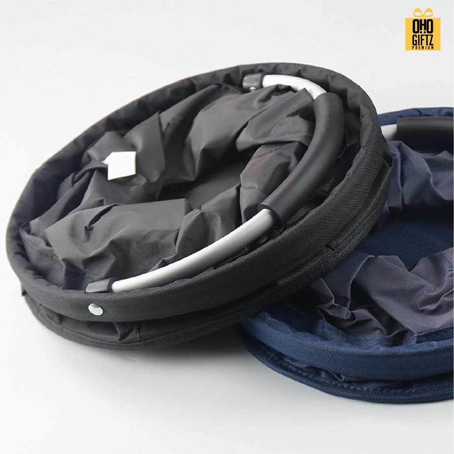 ตะกร้าผ้าเก็บของพับได้ สกรีนโลโก้ ทำเป็นของพรีเมี่ยมได้