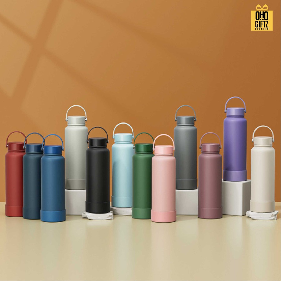 ขวดสแตนเลส 304 พร้อมยางรอง สกรีนโลโก้ ทำเป็นของพรีเมี่ยมได้