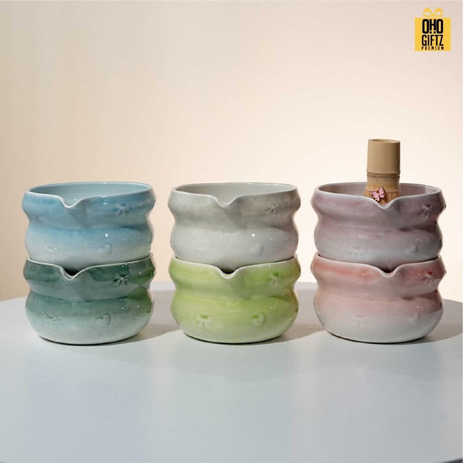 ชุดเซ็ทชงมัจฉะ สกรีนโลโก้ ทำเป็นของพรีเมี่ยม ของชำร่วย