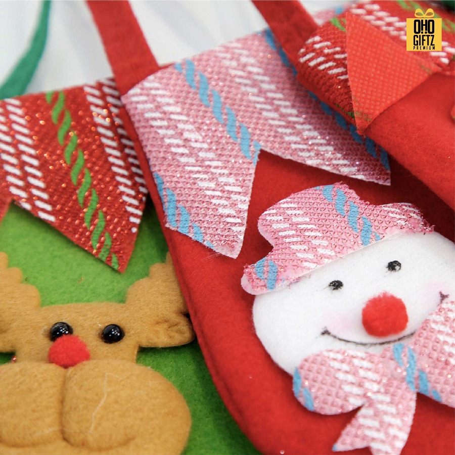 กระเป๋าถือคริสต์มาส น่ารัก สกรีนโลโก้ ทำเป็นของพรีเมี่ยมได้