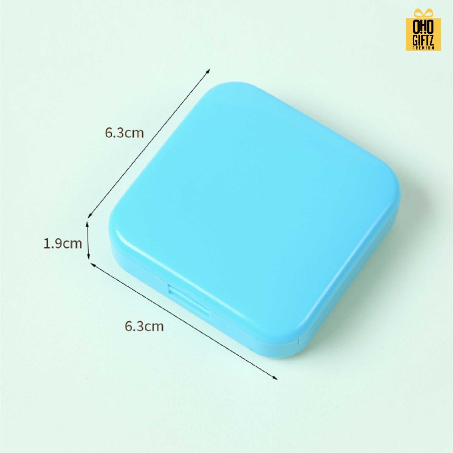 กล่องใส่ยาสี่เหลี่ยมพกพา สกรีนชื่อ สกรีนโลโก้ ทำเป็นของพรีเมี่ยมได้ 