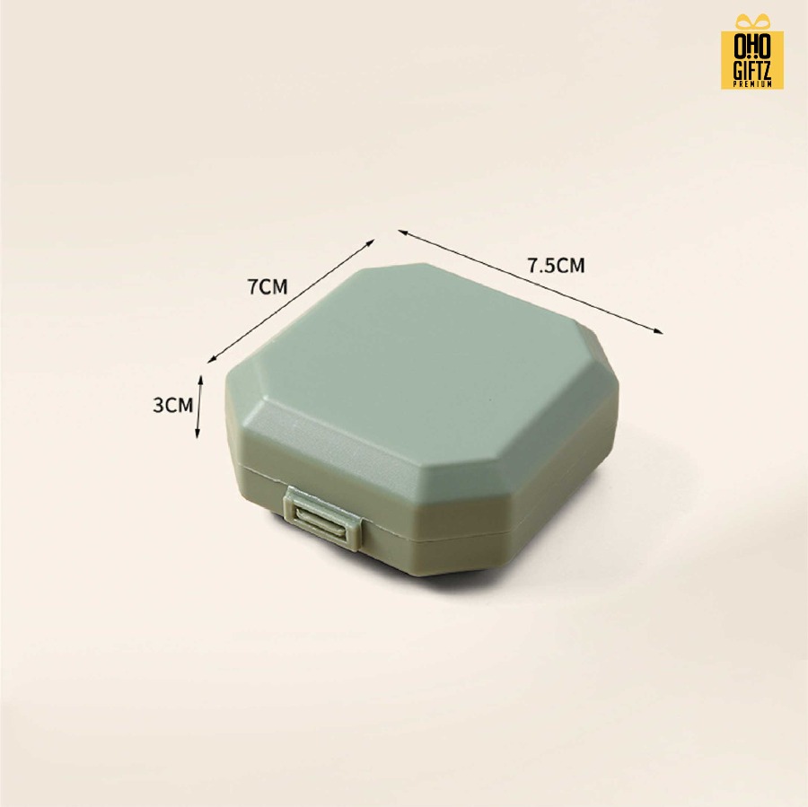 กล่องยาพกพา 6 ช่อง สกรีนชื่อ สกรีนโลโก้ ทำเป็นของพรีเมี่ยมได้ 