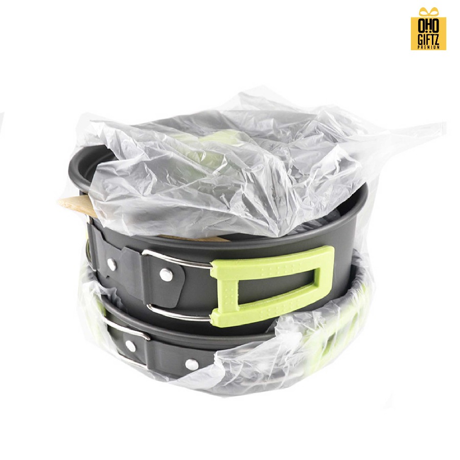 ชุดอุปกรณ์เครื่องครัวแคมป์ปิ้ง สกรีนโลโก้ ทำเป็นของพรีเมี่ยมได้