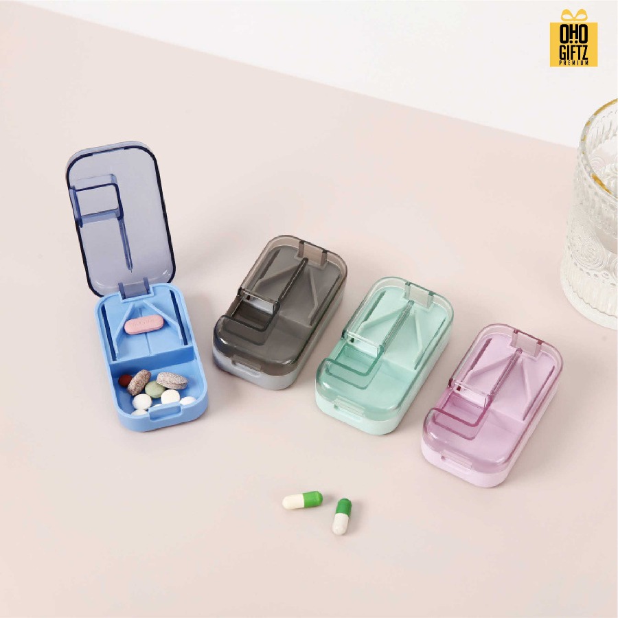 ที่ตัดเม็ดยา 3in1 สกรีนชื่อ สกรีนโลโก้ ทำเป็นของพรีเมี่ยมได้ 