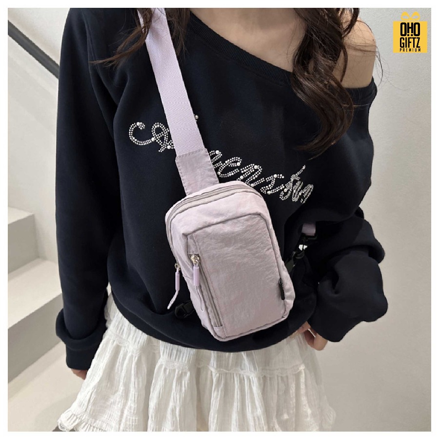 กระเป๋าคาดอก สกรีนโลโก้ ทำเป็นของพรีเมี่ยมได้