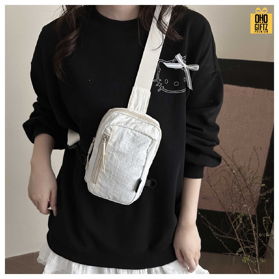 กระเป๋าคาดอก สกรีนโลโก้ ทำเป็นของพรีเมี่ยมได้