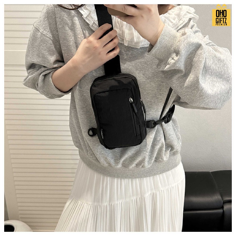 กระเป๋าคาดอก สกรีนโลโก้ ทำเป็นของพรีเมี่ยมได้