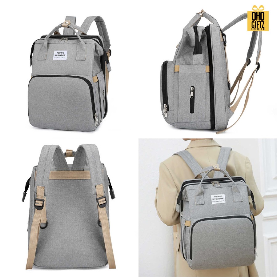 กระเป๋าคุณแม่ลูกน้อย ยืดออกเป็นเปลได้ สกรีนโลโก้ ทำเป็นของพรีเมี่ยม