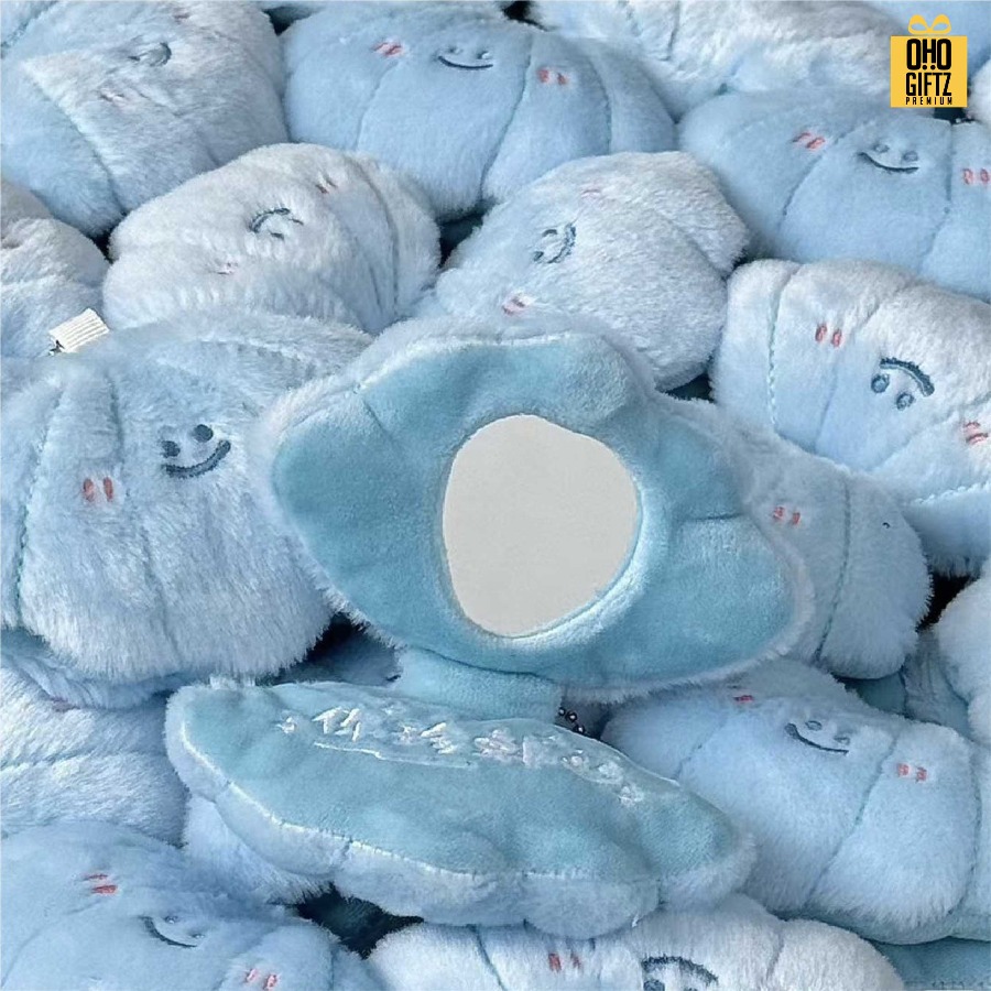 พวงกุญแจตุ๊กตากระจกหอย สกรีนโลโก้ ทำเป็นของพรีเมี่ยม ของชำร่วยได้