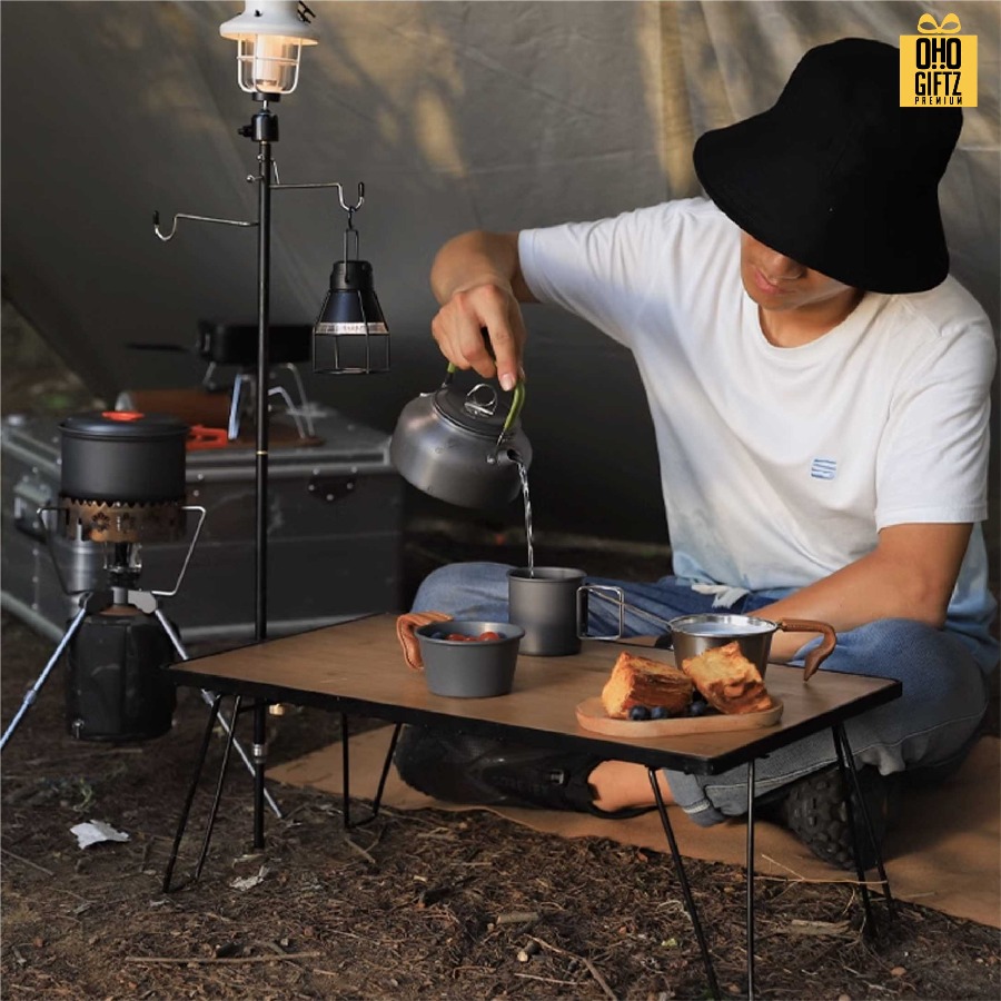 ถ้วยอลูมิเนียมตั้งแคมป์ สกรีนโลโก้ ทำเป็นของพรีเมี่ยมได้