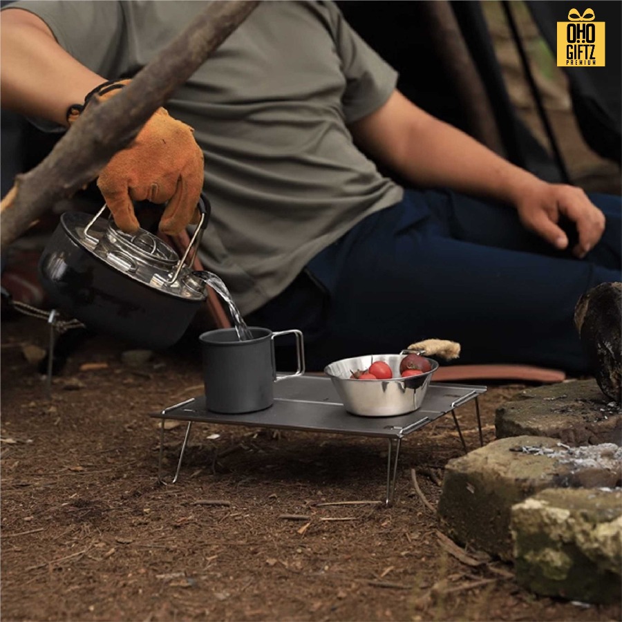 ถ้วยอลูมิเนียมตั้งแคมป์ สกรีนโลโก้ ทำเป็นของพรีเมี่ยมได้