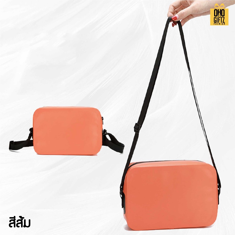 กระเป๋า PVC คาดไหล่กันน้ำ สกรีนโลโก้ ทำเป็นของพรีเมี่ยมได้