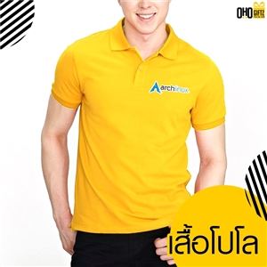 เสื้อโปโล ผ้า Cotton 100% ใส่สบาย สกรีนชื่อ, โลโก้ได้