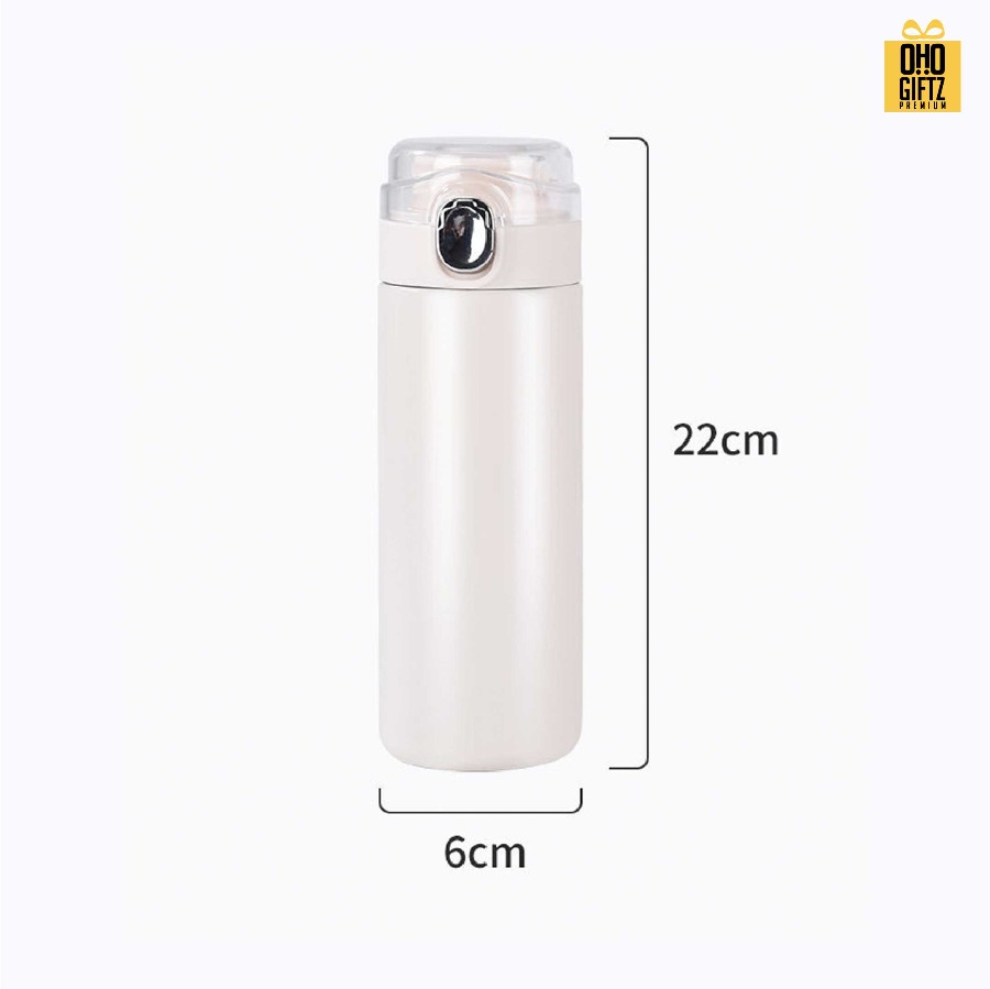 กระบอกสแตนเลสฝาใส สกรีนโลโก้ ทำเป็นของพรีเมี่ยมได้