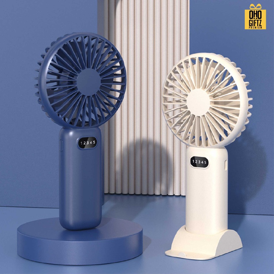 มินิพัดลมพกพาชารจ์ USB สกรีนโลโก้ ทำเป็นของพรีเมี่ยม