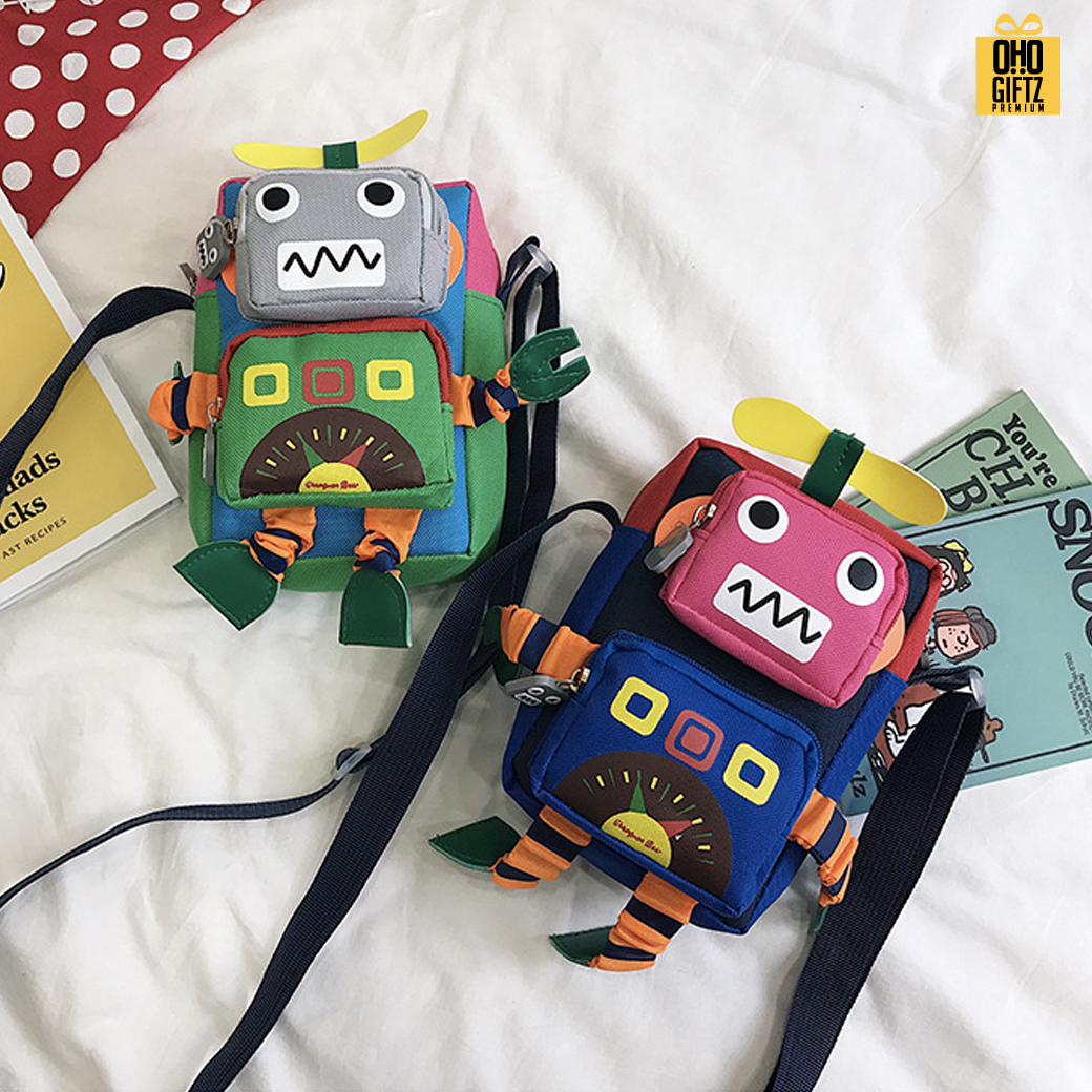 กระเป๋าโรบอทสะพายข้าง สกรีนโลโก้ ทำเป็นของพรีเมี่ยมได้