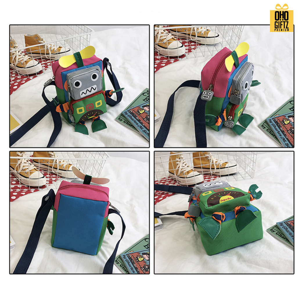 กระเป๋าโรบอทสะพายข้าง สกรีนโลโก้ ทำเป็นของพรีเมี่ยมได้