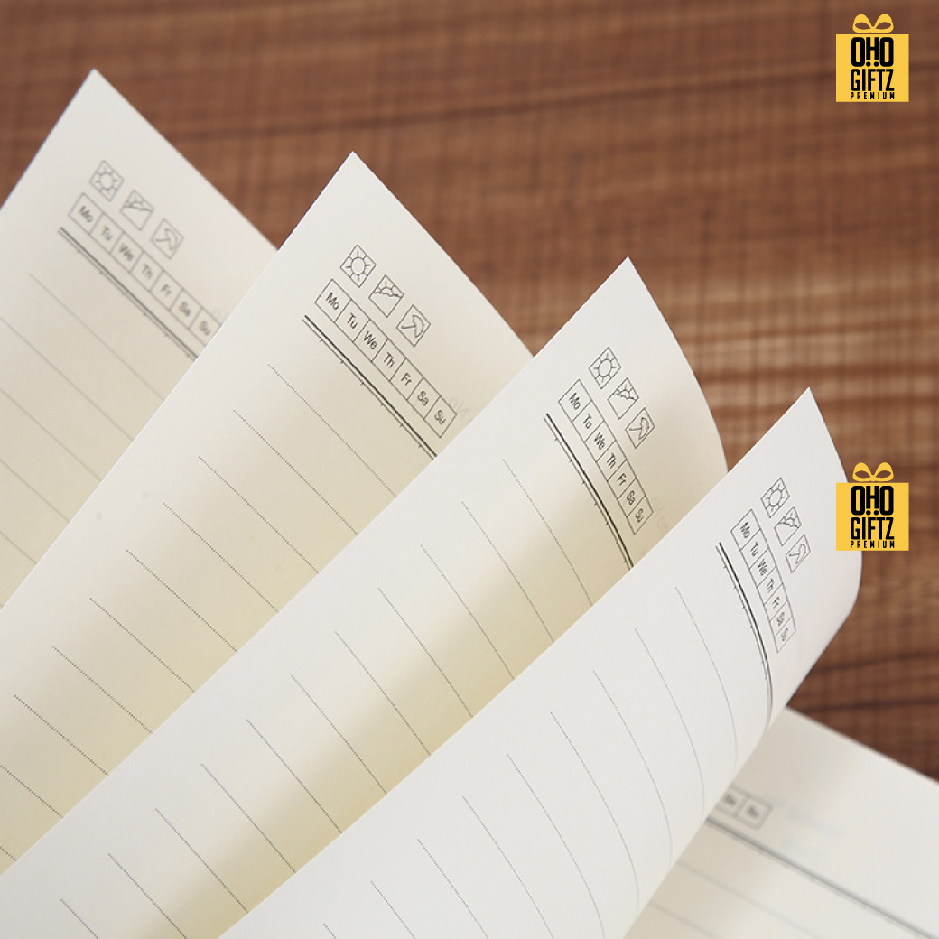 สมุดบันทึกปกหนัง PU A5 สกรีนโลโก้ ทำของพรีเมี่ยมได้