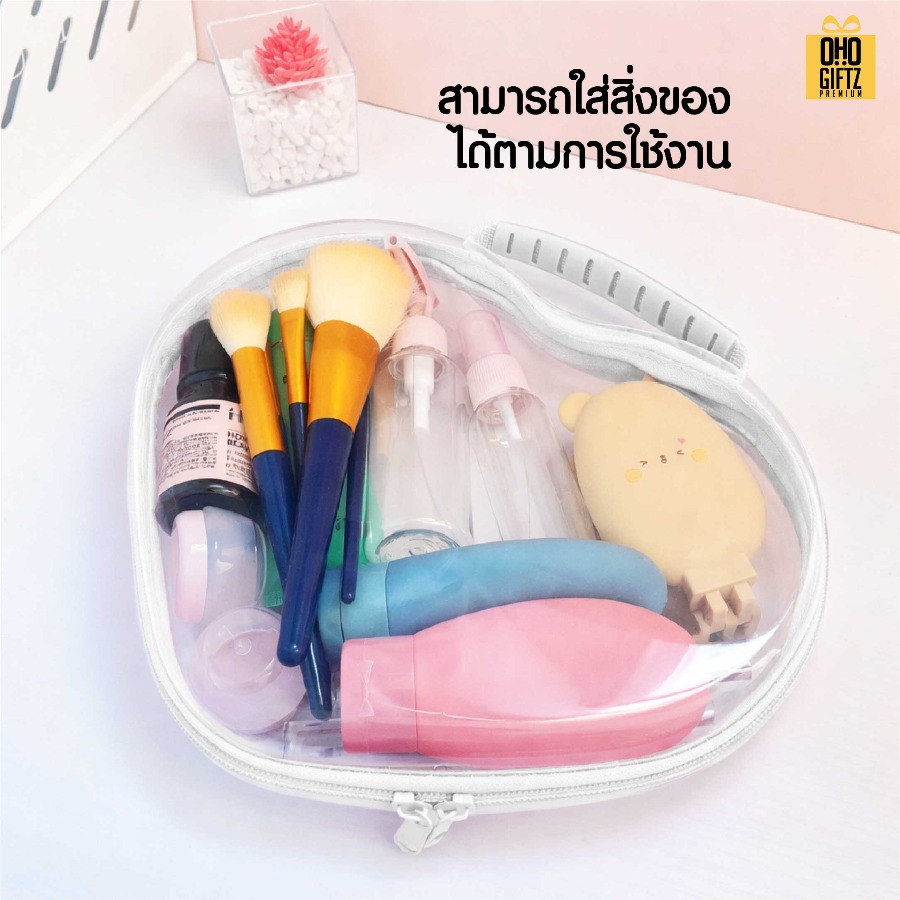 กระเป๋าพลาสติกทรงหัวใจ สกรีนชื่อ สกรีนโลโก้  ทำเป็นของพรีเมี่ยมได้